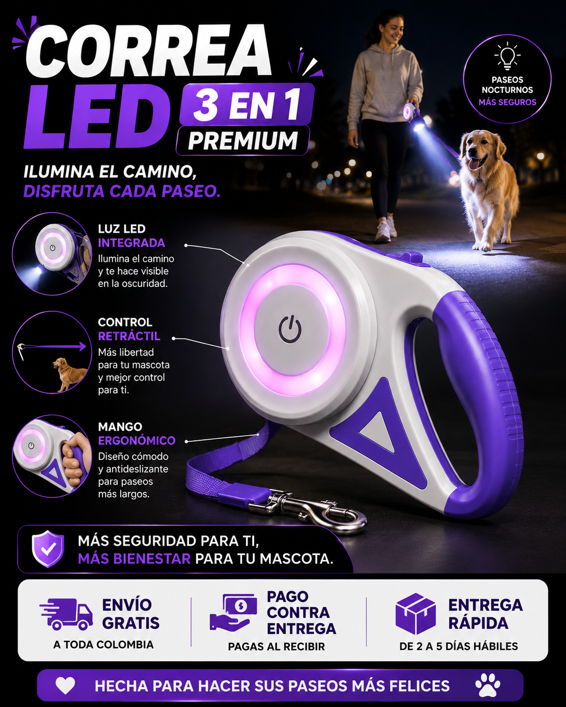 CORREA LED 3 EN 1 PREMIUM